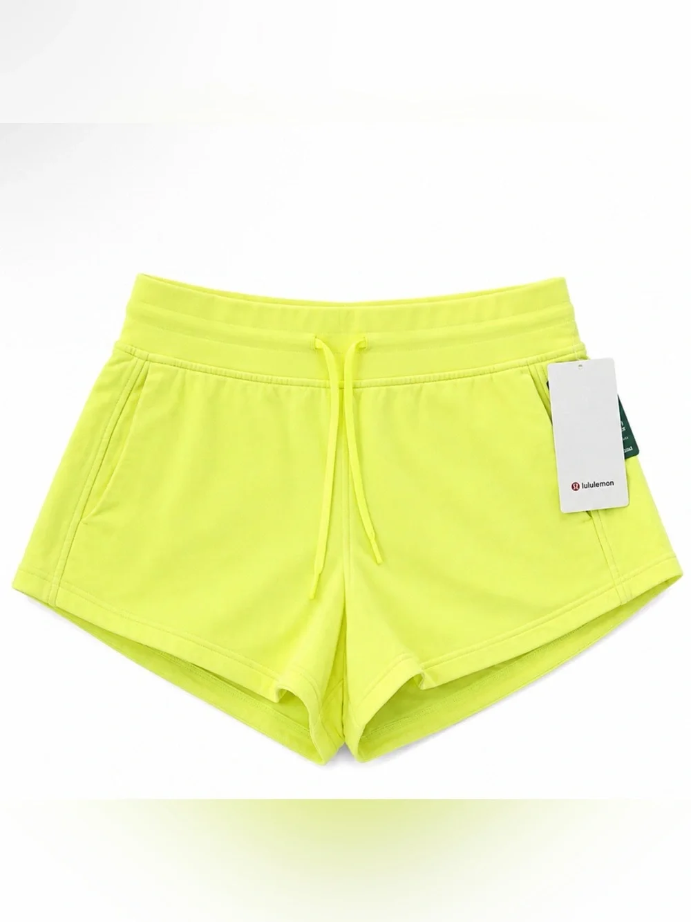 Lululemon Grow HR Short 3” Neon Yellow Wash - Size 10